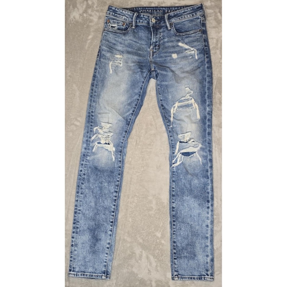 American Eagle Jeans Next Level AirFlex Distressed Stretch Low Rise Men's 30x34